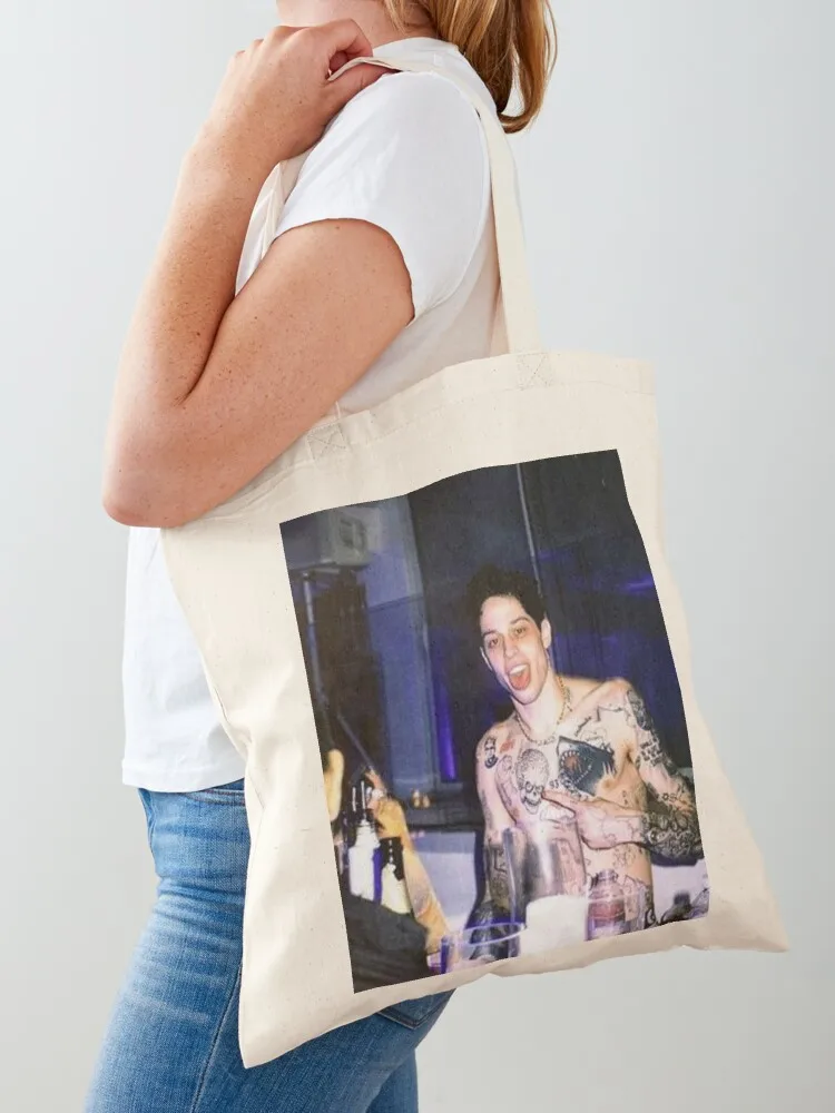 pete davidson bar Tote Bag cute tote bag sacs de shopping Canvas Tote Bag