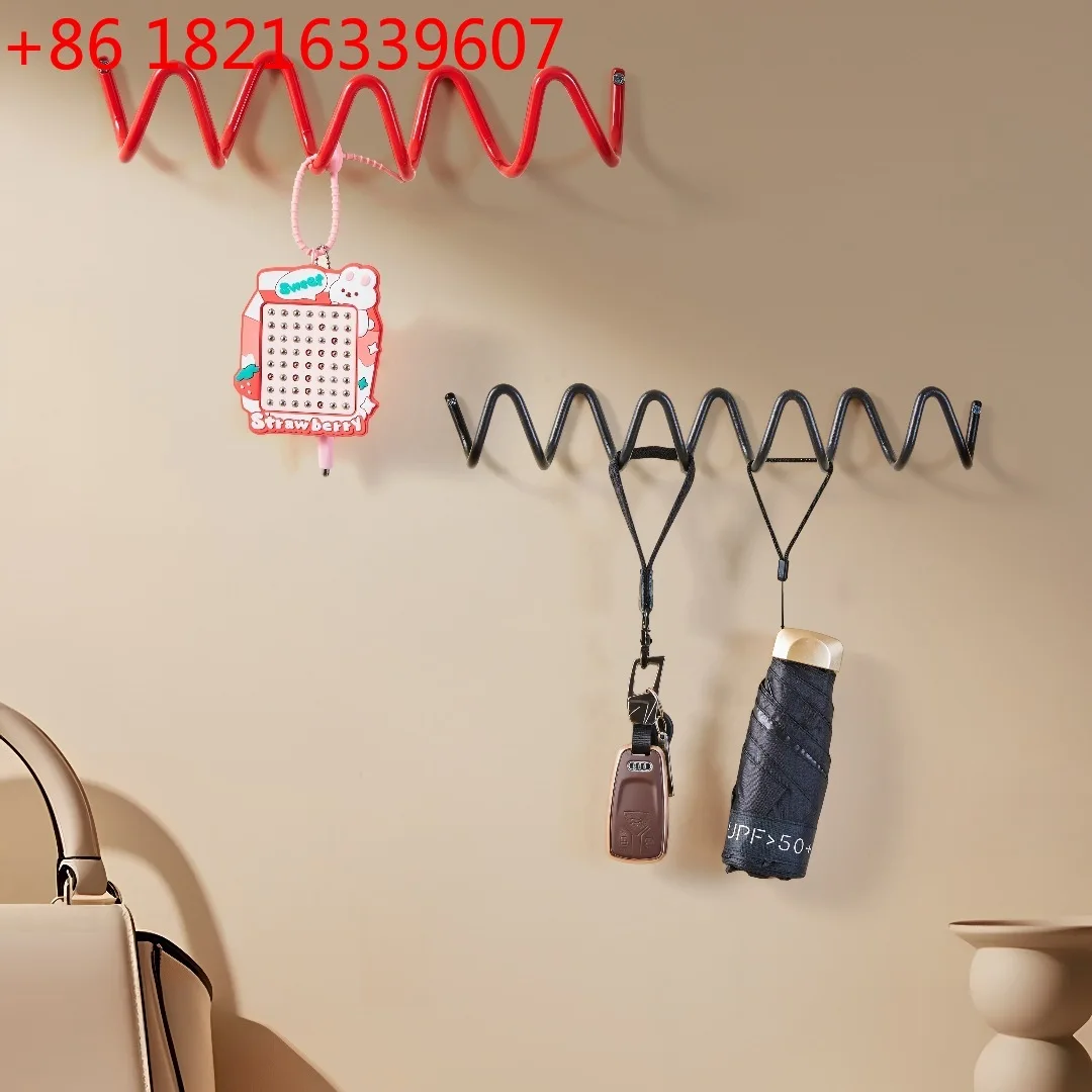 YAO Nordic Wave Hanging Hook Clothing Storage Hange Wrought Iron Wall Hook Minimalist Entrance Wall Decoration Hook