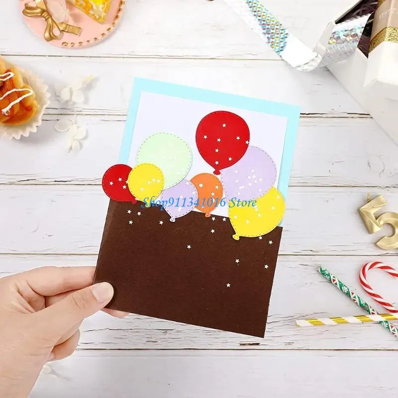 بالون قطع معدنية يموت Stencil DIY بها بنفسك ألبوم سكرابوكينغ ورقة بطاقة قالب قالب النقش الحرفية الديكور #2