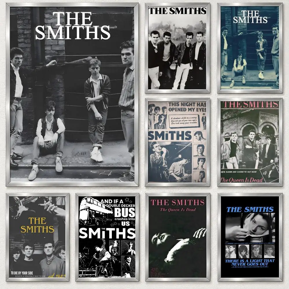 Iconic Alternative Rock Band The Smiths Poster Self‑Adhesive Waterproof PP Poster Coffee Bar Wall Art Home Decor