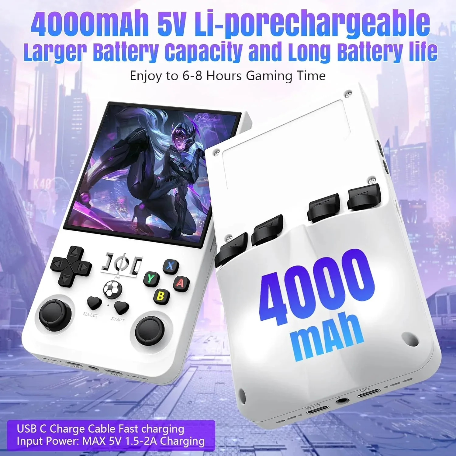 Konsol Game Genggam Retro 2026 R36MAX Layar HD 4'' Sistem Linux 128G Open Source Portabel