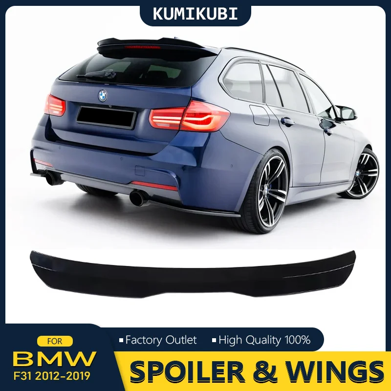 For BMW 3 F31 M-PACK Facelift 3 Series Spoiler Extension Touring 2012-2019 ABS Plastic Car Tail Trunk Wing Rear Roof Spoiler
