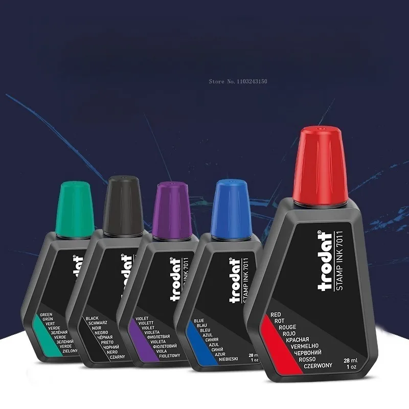 28 مللي حبر ملون عودة الطباعة النفط المياه القائمة على ختم الصباغ التجفيف السريع الحبر اللوازم المكتبية المدرسية الوجه عبوات الختم الصباغ #2