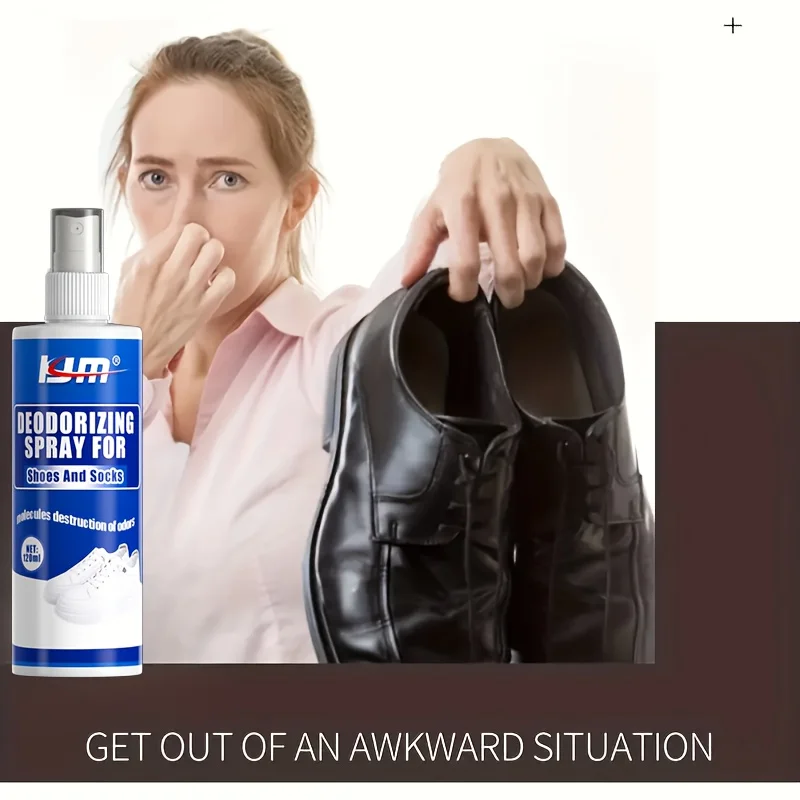 KJM Shoe Deodorizer Spray Odor Remover For Shoes Socks Shoe Cabinet Car Interior Multi Functional Freshener Long Lasting Deodora