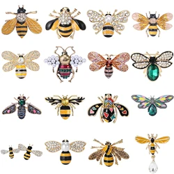 Enamel Bee Brooches for Women Unisex Trendy bees Insect Pin Office Party Friend Gifts Accessories