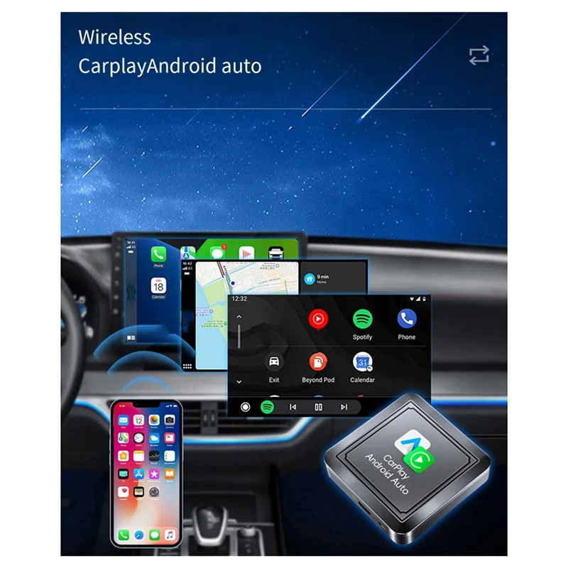 

Беспроводной адаптер Carplay Android FO-2 в 1, беспроводной адаптер, автомобильный адаптер, бесшовное преобразование, проводной Android, авто на беспроводе
