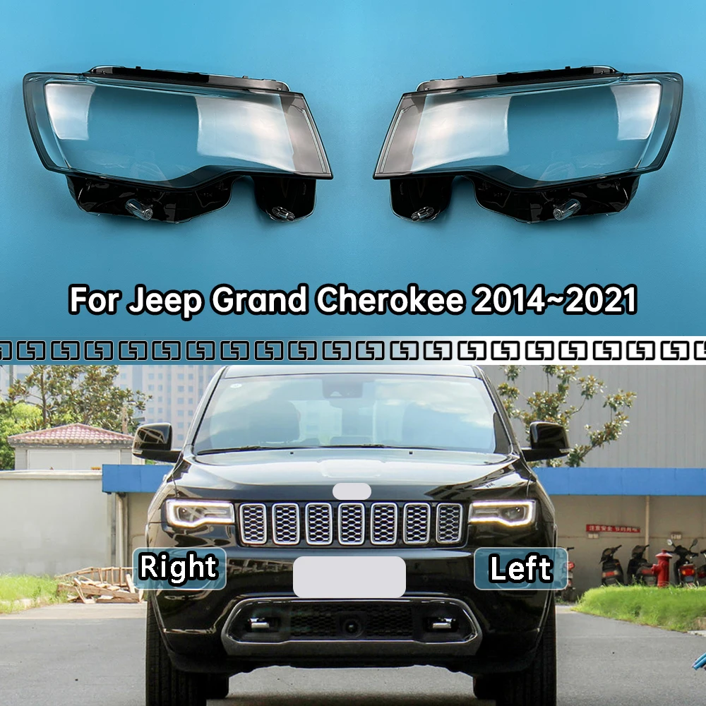 

For Jeep Grand Cherokee 2014~2021 Headlamp Lamp Shell Headlight Cover Transparent Lampshade Plexiglass Replace Original Lens