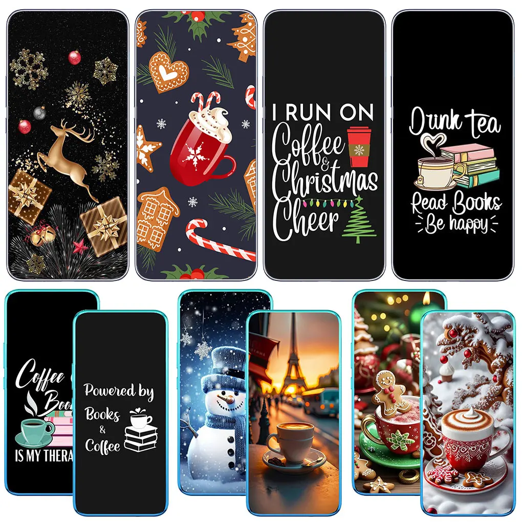 OK But First Coffee Book Christmas for Samsung Galaxy A04 A05 A06 A14 A15 A16 A23 A34 A35 A54 A55 M23 M33 M52 M53 M31 M51 Case