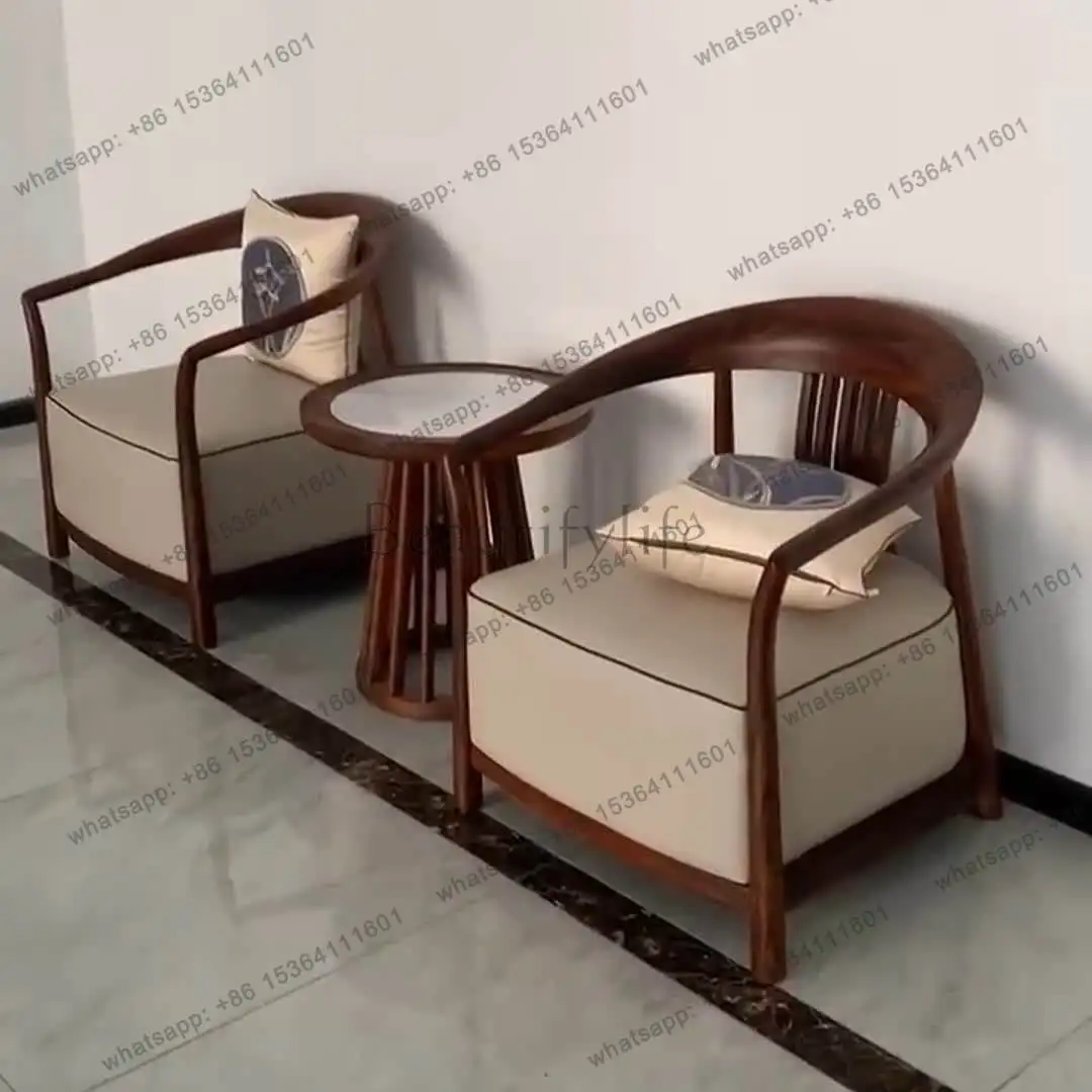 New Chinese ebony chair three-piece set of solid wood single sofa chair furniture