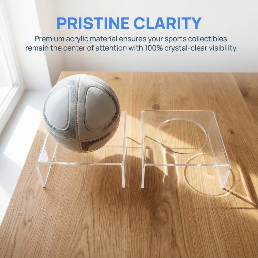 

2Pcs Durable Acrylic Ball Display Stand Transparent Sturdy Ball Support Display Rack Home Decor