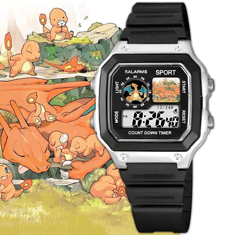 Pokémon student electronic watch Charizard anime watch peripheral small block cartoon birthday Christmas gift