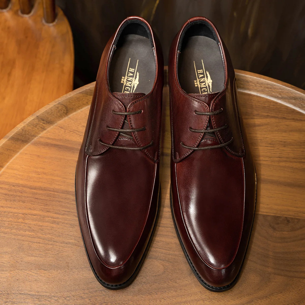 High-End Genuine Leather Men's Pointed Oxford Shoes Business Formal Work Shoes for Interview And Wedding