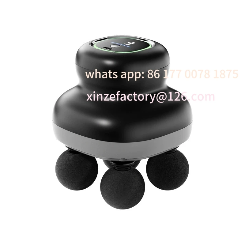 Customizable 4-Heads Handheld Fascia Gun Professional Muscle Massager