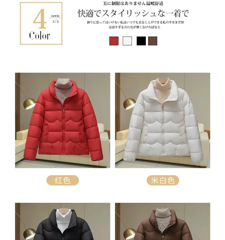 2027 Winter Parkas Women Down Cotton Jacket V-neck Large Fur Collar Belt Mid Length Cotton-padded Coat Female Outerwear Overcoat
