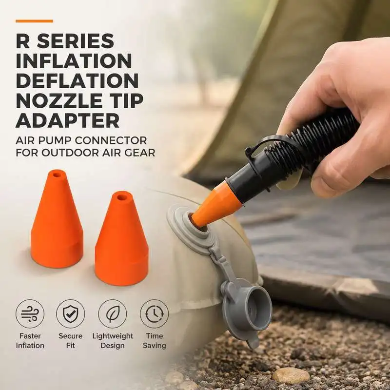 R Series Inflation Deflation Nozzle Tip Adapter Air Pump Connector For Outdoor Air Gear