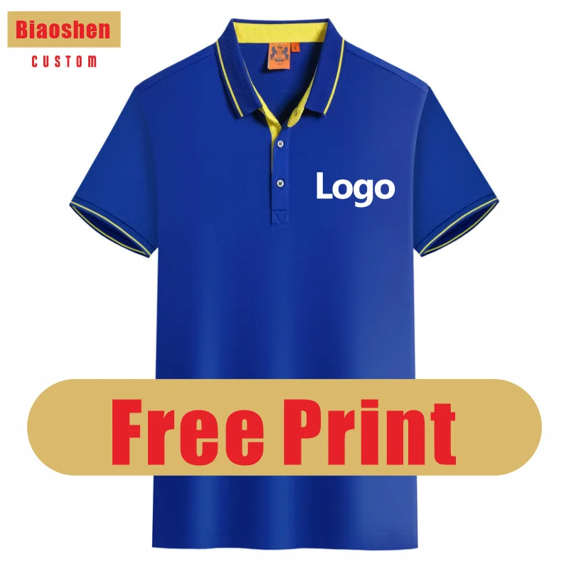 Fashion Polo Shirt Custom Logo Causal Embroidery Personal Company Brand Free Print Men And Women Clothing 11 Colors Summer Tops