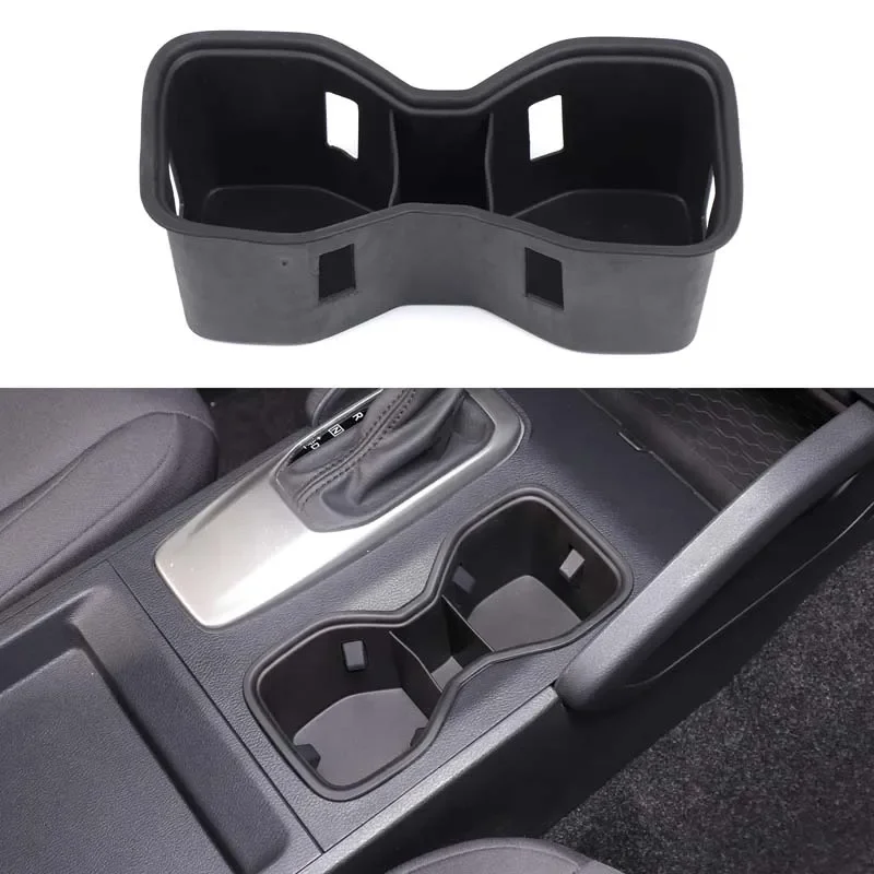 

For Nissan Frontier 2022-2025 Center Console Cup Holder Insert TPE Slot Slip Drink Limiter Cover Accessories