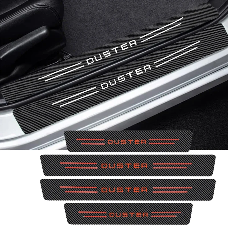 Calcomanías de coche para DACIA Duster emblema primavera Lodgy Dokker umbral de puerta película protectora antiarañazos alféizar pegatinas impermeables