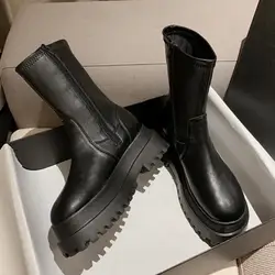 Botas altas de coxa longa com zíper para mulheres, saltos de combate, botas altas no joelho para meninas, moda inverno, qualidade, 40, 2023