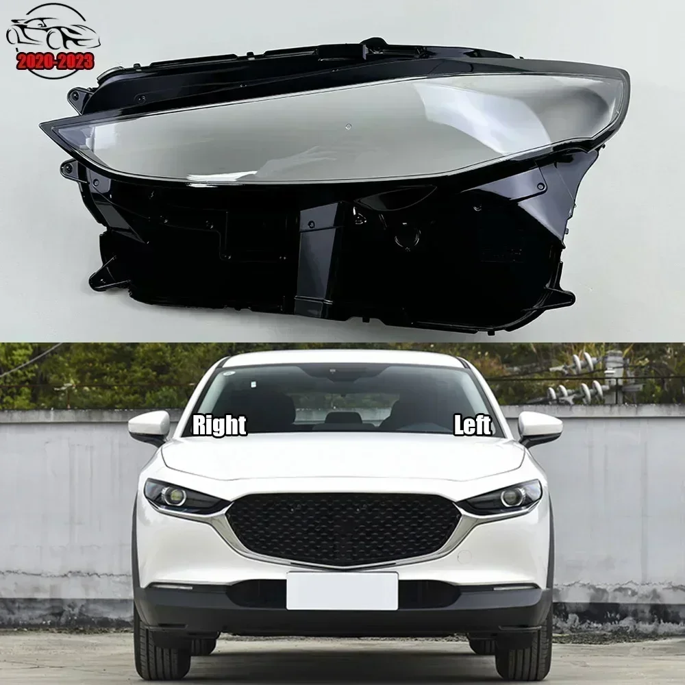 

For Mazda CX-30 2020 2021 2022 2023 Headlamps Transparent Cover Lampshade Headlight Cover Shell Lens Glass Lamp