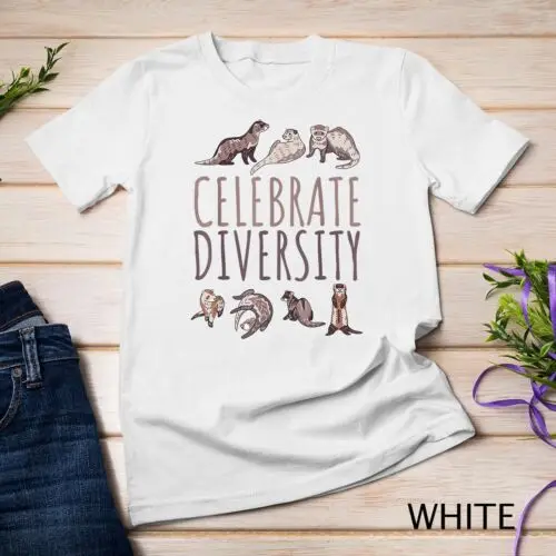 

'Celebrate Diversity' Cute Ferret Gifts Ferret Lovers Unisex T-shirt