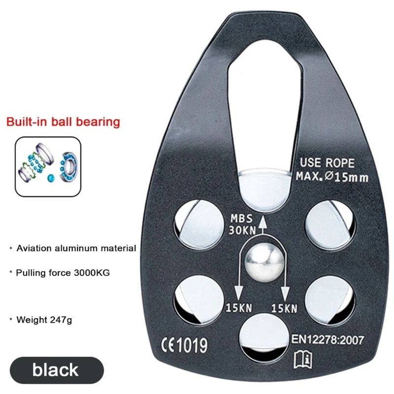 30KN Climbing Rescue Pulley Swing Sheave for Rescue/Work at Heights/Rappelling view 3