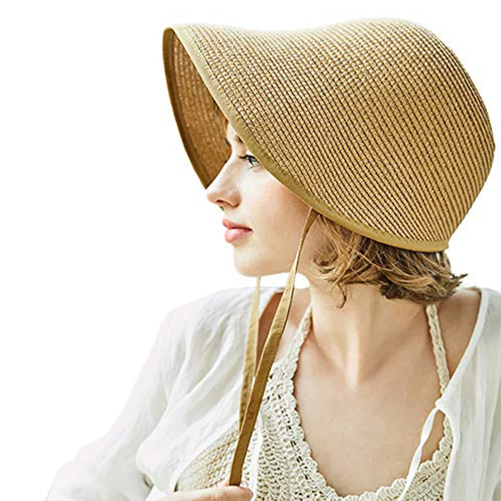 FS Fashion Straw Regency Bonnets Hats For Women Party Sun Hats Bow Beach Cap Big Wide Brim Cloche Hat Fedora Chapeau Femme