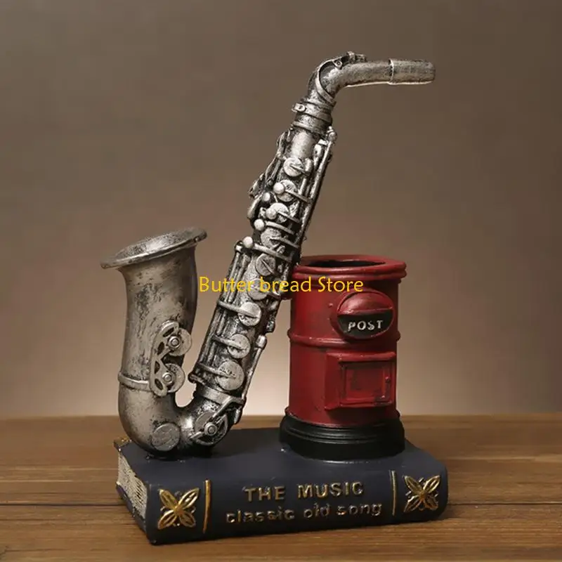 W89C Unique Resin Pen Cup Vintage Designs Room Decorations for Xmas Halloween Wedding
