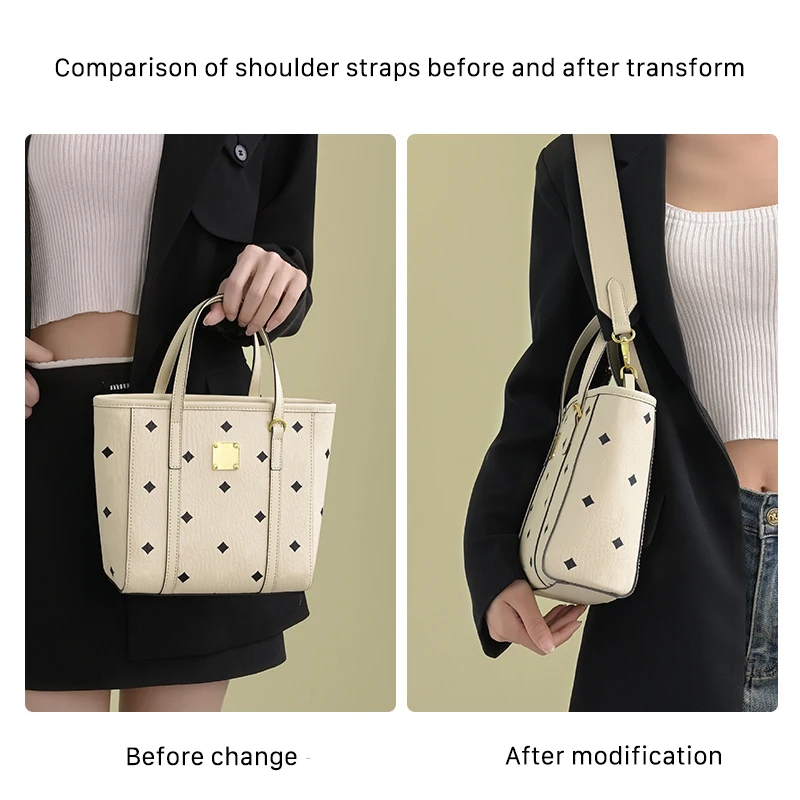 EverToner Wide Shoulder Strap For M-M Toni Visetos Tote Bag High Quality Bag Strap New Fashion Leather Bag  Accessories