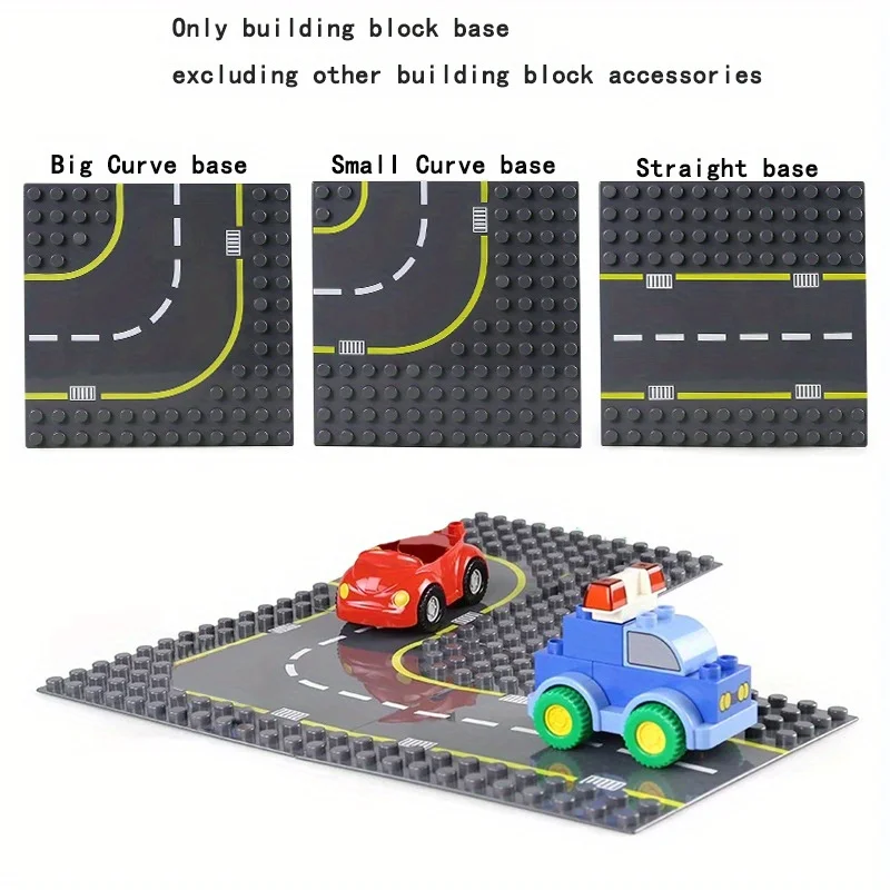 لوح أساس لبنات البناء للأطفال ، الجزيئات الكبيرة ، المدينة ، الطريق ، الشارع ، اللوح الأساسي ، مستقيم ، ألعاب ، منحنى * Dot #2