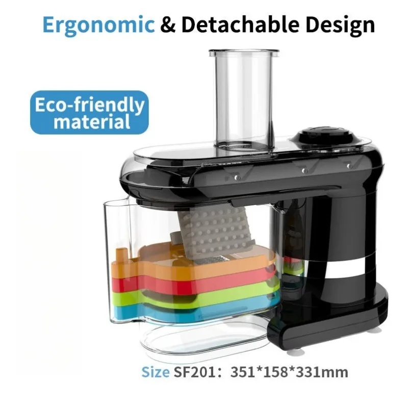 Automatic Salad Machine Multifunctional Vegetable Cutter Cheese Shredding and Slicing 7 in 1