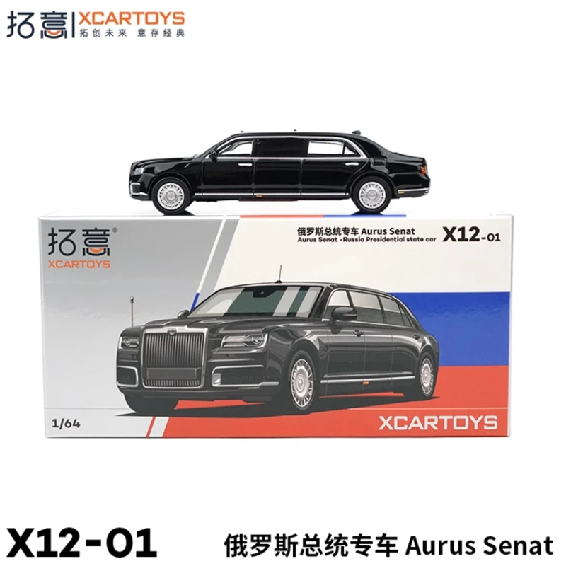 XCARTOYS Schaal 1:64 Aurus Senat-Rusland Presidentiële Staat Auto Legering Model Ornament Speelgoed Cadeau