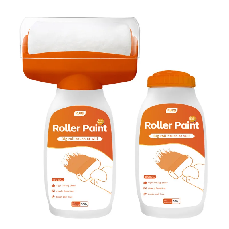 فرشاة رقعة الحائط الدوارة الصغيرة 2 في 1 فرشاة رقعة الحائط المحمولة بتصميم متكامل أداة إصلاح الحائط لغرفة الألعاب وغرفة النوم