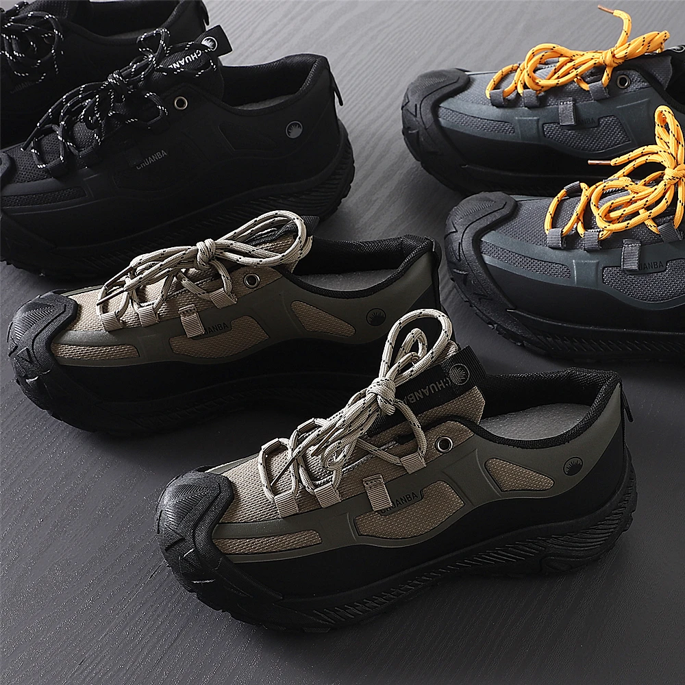 

Men's Outdoor Hiking Shoes Shock Absorption Mountain Climbing Breathable Thick Bottom Off-Road Function Casual Shoes