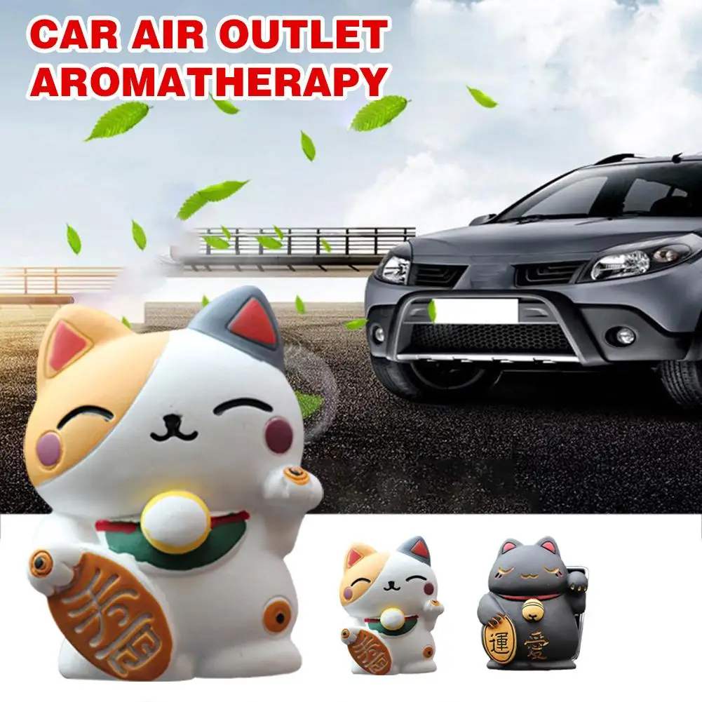 Автомобильный освежитель воздуха Lucky Cat, Ароматический диффузор, резиновые зажимы для вентиляции, аксессуары, автомобильный парфюм, автомобильный Кондиционер, художественный интерьер O Y1Q7