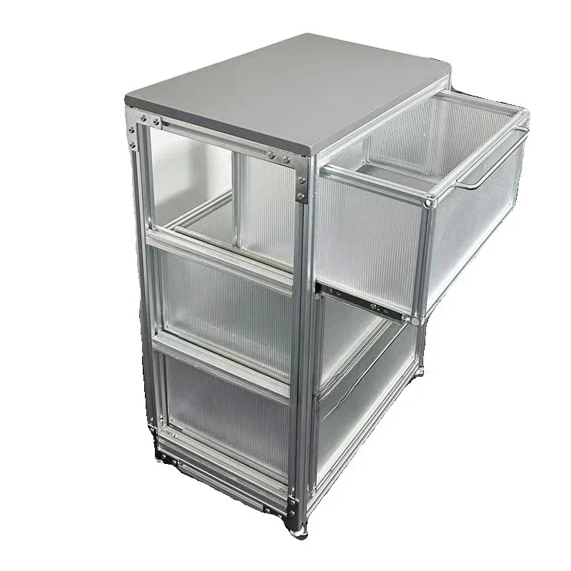 Aluminum profile file cabinet simple modern home study movable cart Changhong glass drawer cabinet bedside cabinet