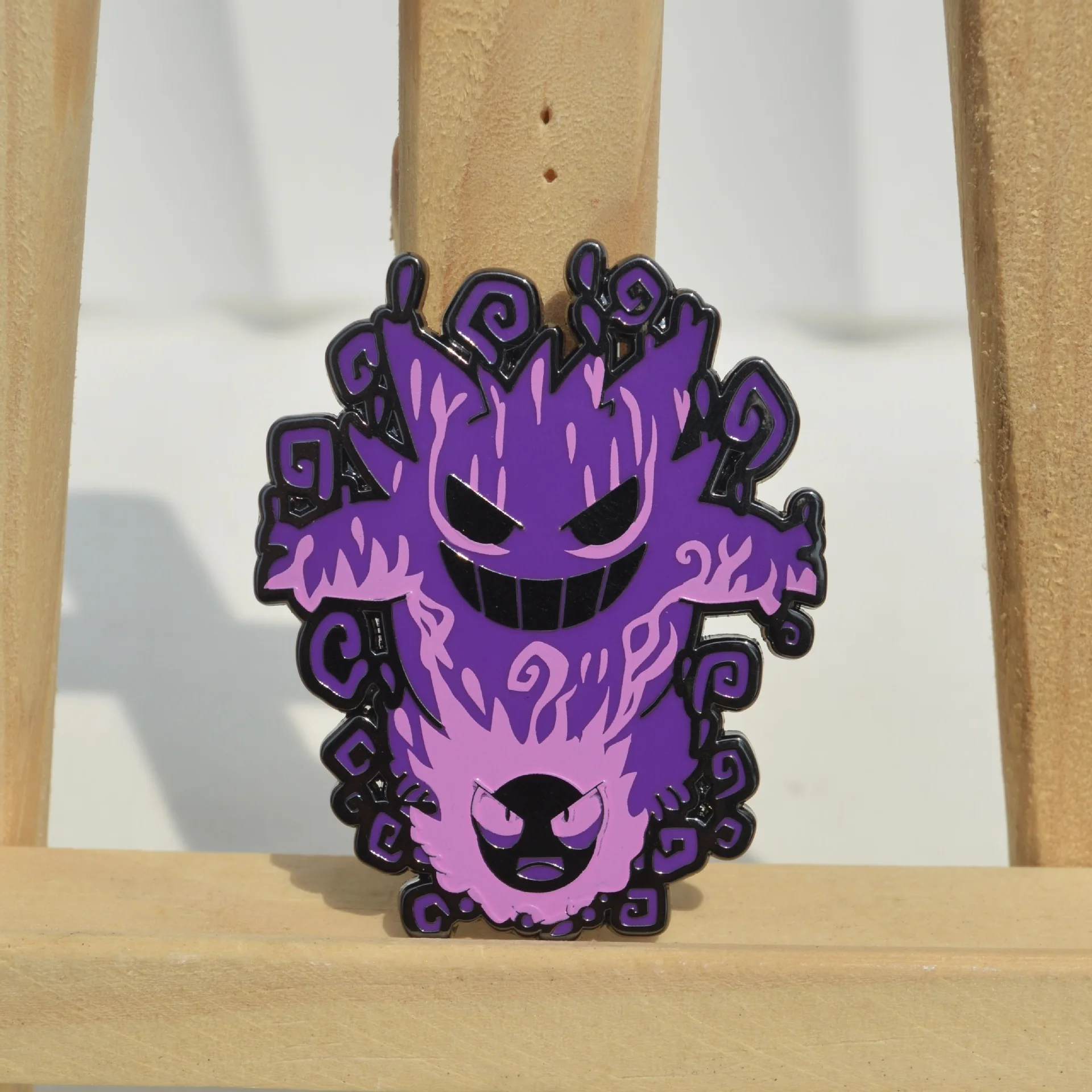  3 قطعة Miniso أنيمي Gengar الوحش دبابيس المينا الكرتون دبابيس دبابيس امرأة الرجال شارات ظهره الملابس تأثيري اكسسوارات هدية #4