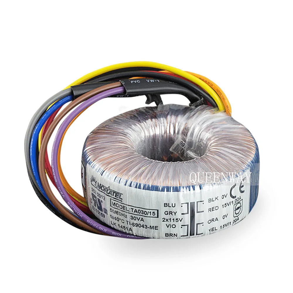 

T-018 Double 9V 12V 18V 30W 30VA NEW NORATEL Sealing Toroidal Transformer 30VA Primary Rated Voltage 0-230V 50/60Hz