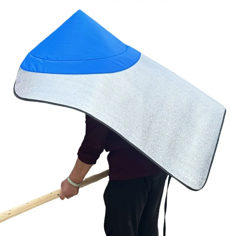 Sun & Rain Protection Hooded Cape - Breathable UV Hat for Farming/Gardening - One piece outdoor hat Fishing cap