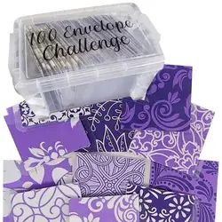 100 Envelope Cash Savings Challenge Box Money Saving Challenge Kit For Save 5050 Dollars In 100 Days Budget Envelope Financial