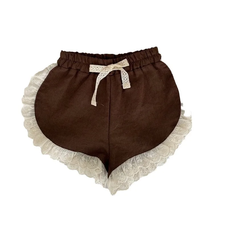 Baby Clothes Fashion Comfortable Loose Breathable Shorts 2024 Summer Korean Style Baby Girls Sweet Cute Playful Fresh Shorts