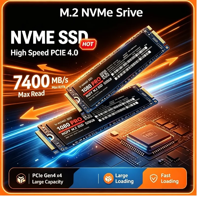 High Speed 1080PRO M.2 NVMe NGFF SSD 1TB 2TB Original Solid State Hard Drive Internal Hard Disk for Laptop Desktop Notebook