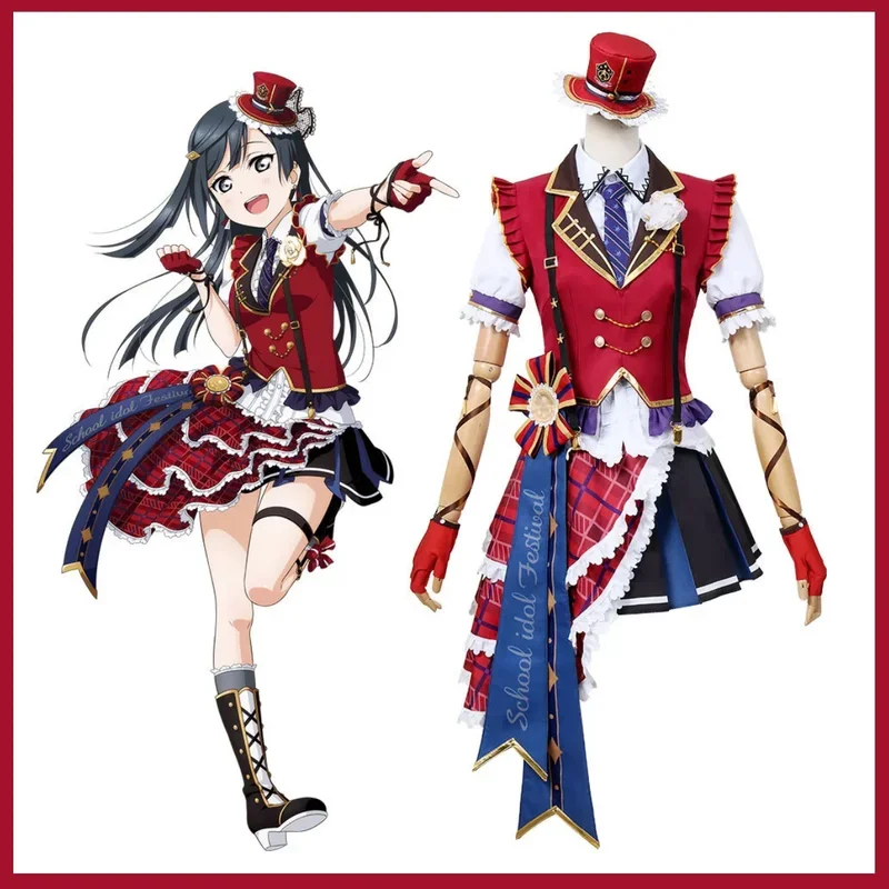 أنيمي الحب لايف! Nijigasaki المدرسة الثانوية المعبود نادي يوكي سيتسونا ناكاجاوا نانا تأثيري حلي شعر مستعار تنورة جميلة امرأة حفلة البدلة