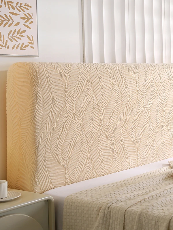 

Universal Full-Coverage Elastic Fabric Dustproof Wood Grain Bedside Headboard Cover Protector Nordic Style Four Seasons Use