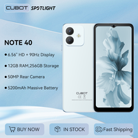 Cubot Note 40 Smartphone, 12GB RAM (6GB+6GB Extended) + 256GB ROM, 50MP Main Camera, 6.56\