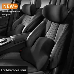 Car Memory Foam Neck Pillow Protection Lumbar Backrest Car Headrest Cushion For Mercedes Benz AMG W203 W206 W220 W205 W211 W212