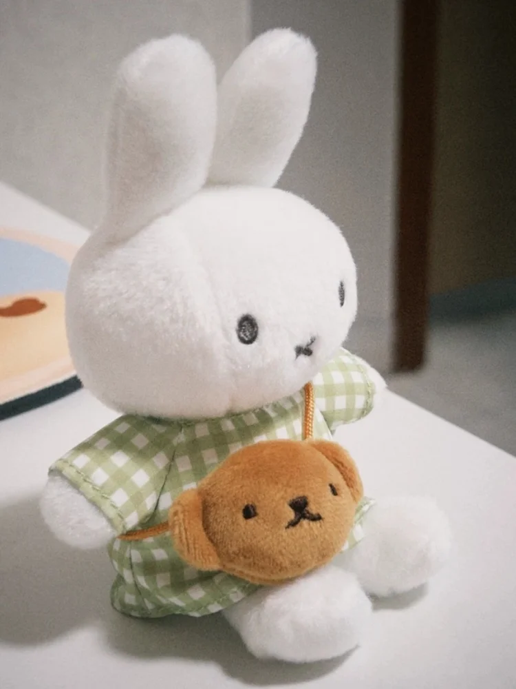 Genuine Vipo Miffy Plush Doll Charm Cute Rabbit Keychain Cute Bag Pendant Chibi Mel Boris Hanging Ornament Collectible Toy Gift