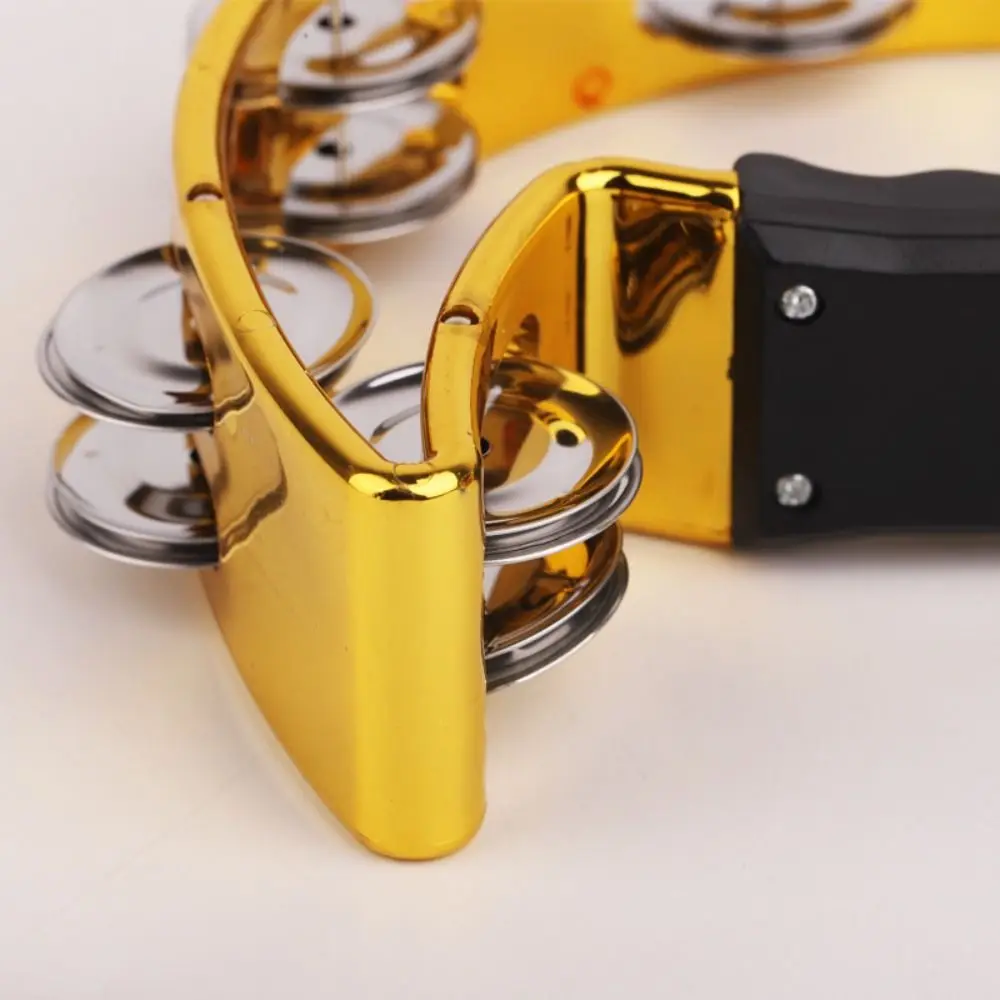 Bright Sound Handheld Jingle Bells Portable Professional Half Moon Handbell Educational Durable Hand Ring Tambourine