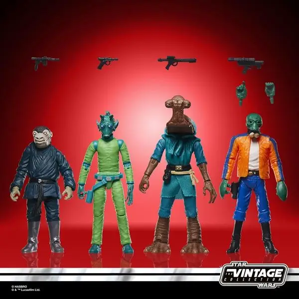 

3.75 Inches Star Wars The Vintage Collection Cantina Adventure Set Walrus Man Snaggletooth Greedo Hammerhead Action Figure Toy