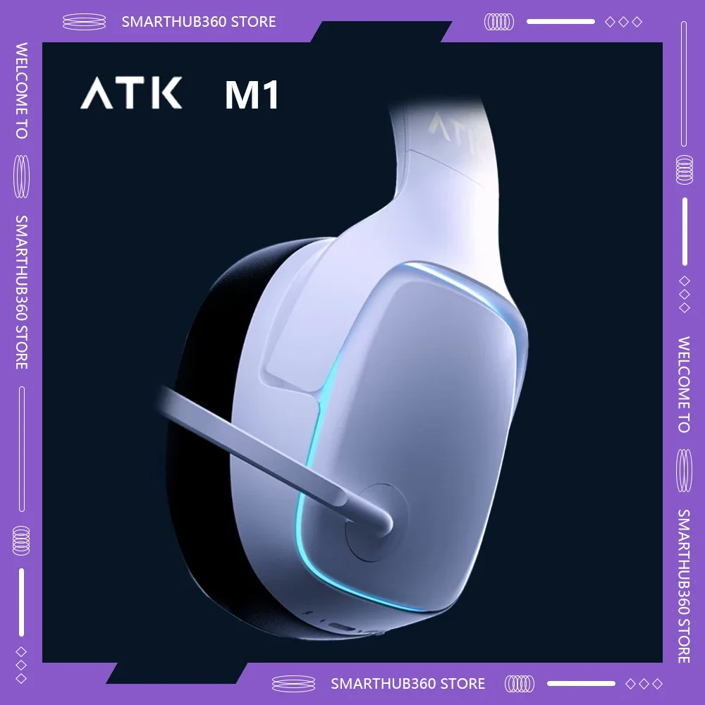 ATK M1 Wireless Bluetooth Headphone Head-mounted Noise Reduction Game Headphone CSGO Valorant Game Headphone